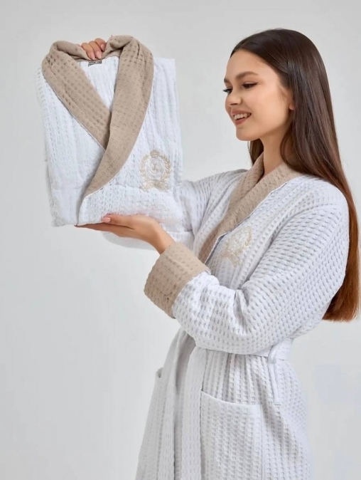Длинные вафельные халаты