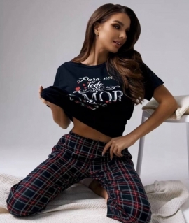 Хлопковые пижамы с бриджами