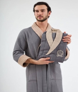 Длинные вафельные халаты